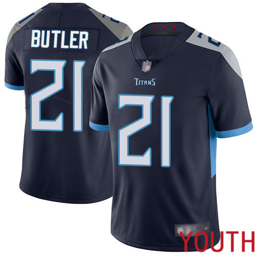 Tennessee Titans Limited Navy Blue Youth Malcolm Butler Home Jersey NFL Football #21 Vapor Untouchable->youth nfl jersey->Youth Jersey